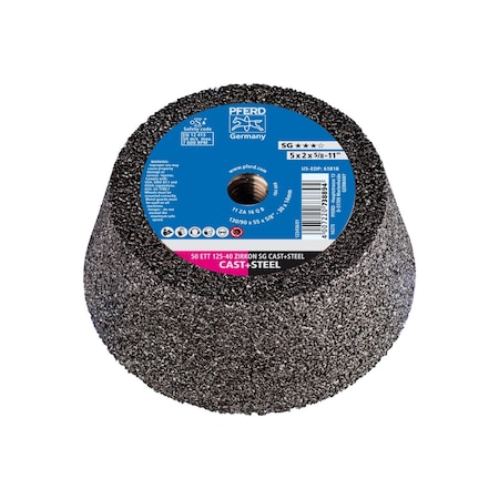 Pferd Flaring Cup Wheel, Zirc, 5 61818